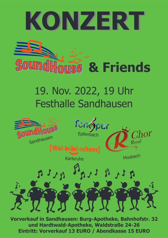„SoundHouse & Friends“ am Samstag, 19.11.22